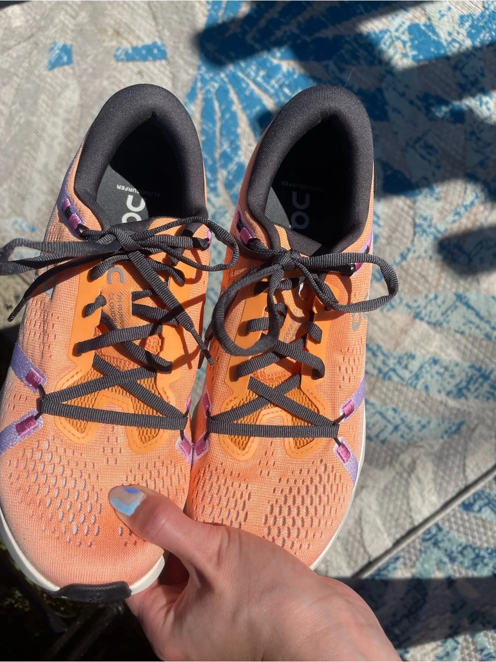 On Running Womens Cloudsurfer 2 Tangerine Ivory Size 9